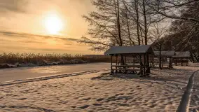 Zimowo i przed zachodem słońca na przystani Harsz Zdorkowo - zdjęcie 26