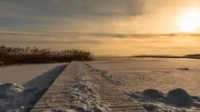 Zimowo i przed zachodem słońca na przystani Harsz Zdorkowo - zdjęcie 21