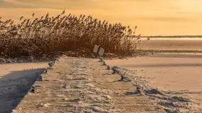 Zimowo i przed zachodem słońca na przystani Harsz Zdorkowo - zdjęcie 24