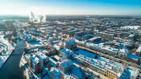 Zimowy Pisz na ujęciach z drona, styczeń 2024 r. - zdjęcie 37