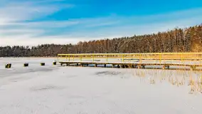 Zimowy spacer nad jeziorem Gołdopiwo niedaleko Żabinki, styczeń 2024 r. - zdjęcie 12