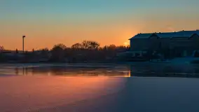 Zachód słońca nad jeziorem Tałty, Mikołajki, styczeń 2024 r. - zdjęcie 17