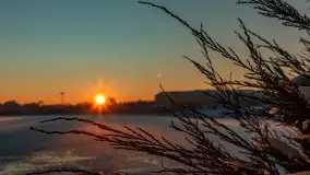 Zachód słońca nad jeziorem Tałty, Mikołajki, styczeń 2024 r. - zdjęcie 21