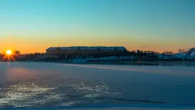 Zachód słońca nad jeziorem Tałty, Mikołajki, styczeń 2024 r. - zdjęcie 12