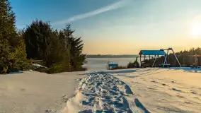 Jezioro Tajty i wieś Wrony przed zachodem słońca, styczeń 2024 r. - zdjęcie 16