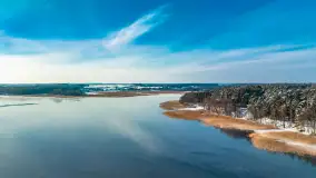 Zimowe jezioro Gołdopiwo w okolicach Przerwanek, styczeń 2024 r. - zdjęcie 12