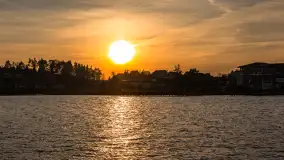 Zachód słońca w Mikołajkach, luty 2024 r. - zdjęcie 18