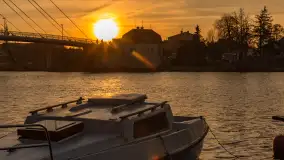 Zachód słońca w Mikołajkach, luty 2024 r. - zdjęcie 19