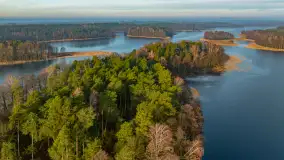 Wschód słońca nad jeziorem Wydmińskim, luty 2024 r. - zdjęcie 16