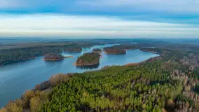 Wschód słońca nad jeziorem Wydmińskim, luty 2024 r. - zdjęcie 10