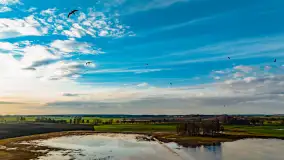 Przedwiośnie i mazurskie rozlewiska na polach i łąkach, luty 2024 r. - zdjęcie 31