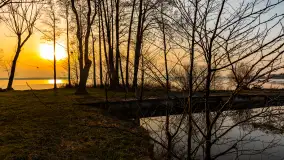 Zachód słońca nad Niegocinem, luty 2024 r. - zdjęcie 4