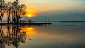 Zachód słońca nad Niegocinem, luty 2024 r. - zdjęcie 1