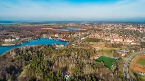 Mazury z drona przy jeziorze Kisajno, luty 2024 r. - zdjęcie 6