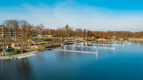 Mazury z drona przy jeziorze Kisajno, luty 2024 r. - zdjęcie 29