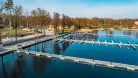 Mazury z drona przy jeziorze Kisajno, luty 2024 r. - zdjęcie 25