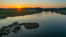 Zachód słońca nad stawami w Martianach, marzec 2024 r. - zdjęcie 13