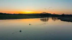 Zachód słońca nad stawami w Martianach, marzec 2024 r. - zdjęcie 33