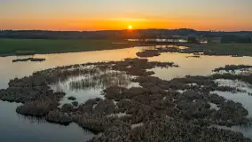Zachód słońca nad stawami w Martianach, marzec 2024 r. - zdjęcie 21
