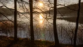 Zachód słońca w zatoce Skonał, nad jeziorem Tałty, marzec 2024 r. - zdjęcie 5