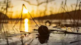 Zachód słońca w zatoce Skonał, nad jeziorem Tałty, marzec 2024 r. - zdjęcie 4