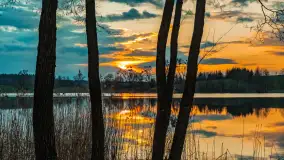 Zachód słońca nad jeziorem Głęboka Kuta, marzec 2024 r. - zdjęcie 24