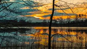 Zachód słońca nad jeziorem Głęboka Kuta, marzec 2024 r. - zdjęcie 12