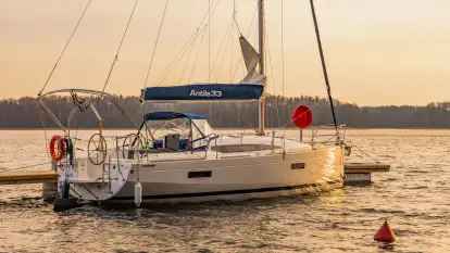 Wschód słońca nad jeziorem Kisajno, port AWF