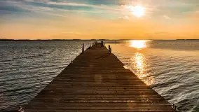 Jezioro Dargin przed zachodem słońca, marzec 2024 r. - zdjęcie 3