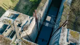 Śluza Leśniewo Górne na zdjęciach z drona, marzec 2024 r. - zdjęcie 21