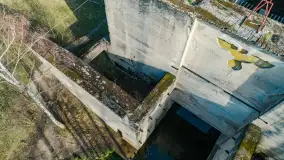 Śluza Leśniewo Górne na zdjęciach z drona, marzec 2024 r. - zdjęcie 26