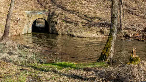 Jezioro Ublik Wielki i połączenie z Ublikiem Małym, marzec 2024 r. - zdjęcie 2