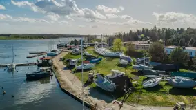 Port Ryn Marina Sośnica z drona, kwiecień 2024 r. - zdjęcie 12