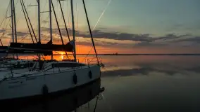 Wschód słońca w PTTK Wilkasy, jezioro Niegocin, maj 2024 r. - zdjęcie 8