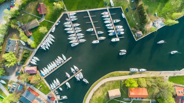 Węgorzewo z lotu ptaka, kwiecień 2024 r. - zdjęcie 8