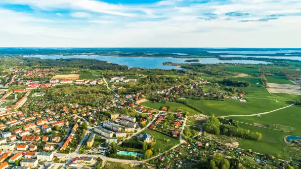 Węgorzewo z lotu ptaka, kwiecień 2024 r. - zdjęcie 4