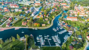 Węgorzewo z lotu ptaka, kwiecień 2024 r. - zdjęcie 1