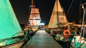 XXV Zlot Klubu Jacht Oldtimer, zdjęcia nocne, sierpień 2024 r. - zdjęcie 4