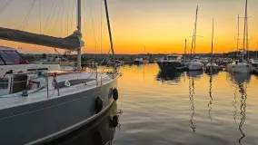 Kilka zdjęć po zachodzie słońca w ekomarinie Giżycko, wrzesień 2024 r. - zdjęcie 7