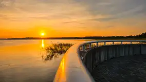 Zachód słońca nad jeziorem Mamry, wrzesień 2024 r. - zdjęcie 1