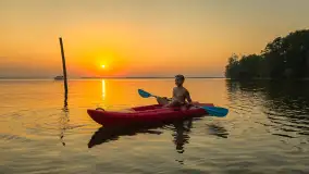 Zachód słońca nad Darginem złapany z wody, wrzesień 2024 r. - zdjęcie 20