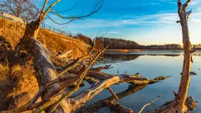 Wschód słońca nad jeziorem Dargin, most Sztynorcki, grudzień 2024 r. - zdjęcie 25