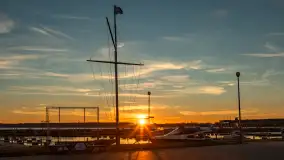 Zachód słońca, Ekomarina Giżycko, grudzień 2024 r. - zdjęcie 23