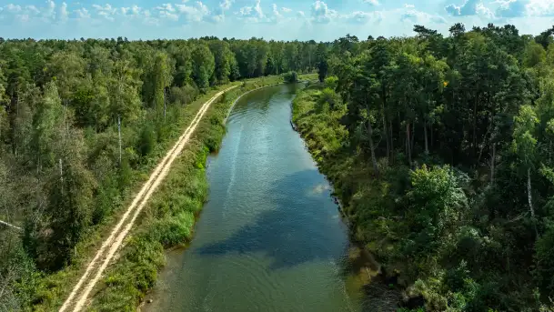 Kanał Jegliński z drona, wrzesień 2024 r. - zdjęcie 2