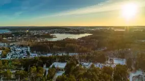 Zimowe jezioro Tajty i okolice z drona, styczeń 2025 r. - zdjęcie 32