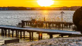 Zachód słońca nad jeziorem Tajty, styczeń 2025 r. - zdjęcie 11