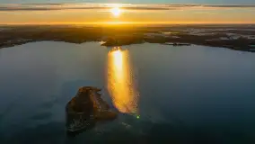 Wschód słońca nad jeziorem Święcajty w Kolonii Rybackiej - zdjęcie 32