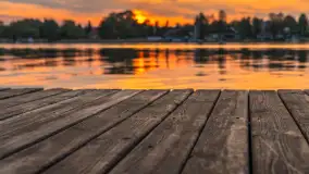 Zachód słońca nad jeziorem Bocznym w Rydzewie, maj 2024 r. - zdjęcie 26