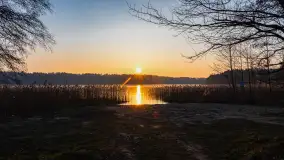 Zachód słońca nad jeziorem Okrągłym, luty 2025 r. - zdjęcie 11