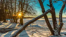 Jezioro Dargin przed zachodem słońca, luty 2025 r. - zdjęcie 19